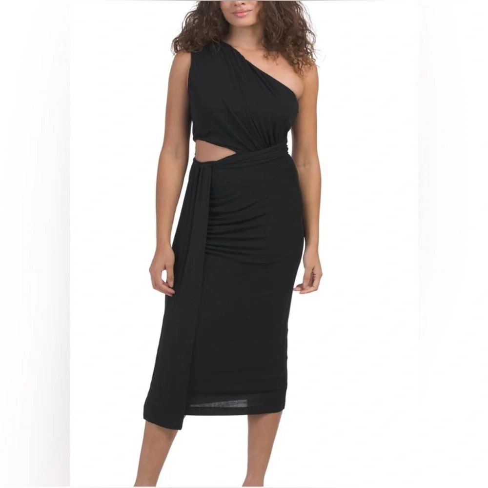 NWT BCBGMAXAZRIA One Shoulder Dress - Size Large - Picture 3 of 3